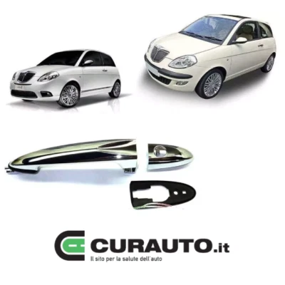 MANIGLIA PORTA ESTERNA CROMATA LATERALE SX  LANCIA YPSILON DA ANNO 2003>AL<2011 - Immagine 1 di 4