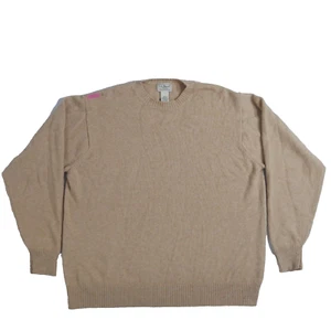 VTG LL Bean 80% Lambs Wool Sweater Men's XLarge Beige Made in Madagascar - Picture 1 of 12