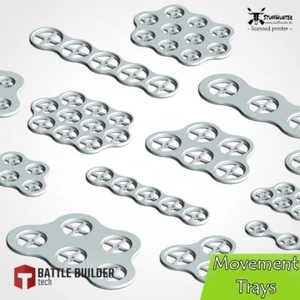 Movement Trays Tablets Base Round 25mm Magnetic Ready Tabletop Apocalypse - Picture 1 of 19