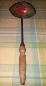 Osa de metal de mango largo de colección con picos de doble vertido/manija de madera - Imagen 1 de 5