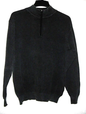 Pullover Fx Fusion Hombre L Gris Envejecido Cuello Simulado Cremallera Manga Larga Foto 1 de 4