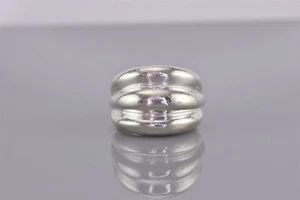 Anillo de banda de plata esterlina 17 mm triple cúpula hinchada 13 g 925 talla: 6,5 - Imagen 1 de 8
