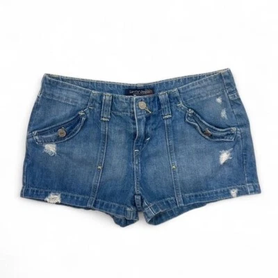 Pantalones cortos de mezclilla Y2K Levi's azules de la década de 2000 7 lavado medio cargo Foto 1 de 4