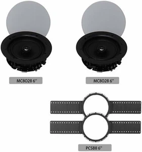 TIC MC8O26 6" Deckenlautsprecher mit Magnetgitter (Paar) - Bild 1 von 5