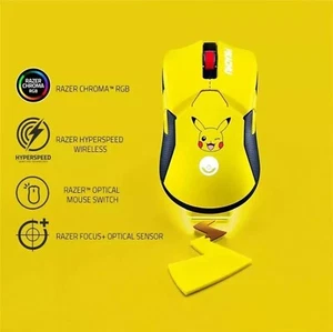 Razer x Pokémon Pikachu Viper Ultimate Wireless Mouse with Charging Dock 20K DPI - Picture 1 of 3