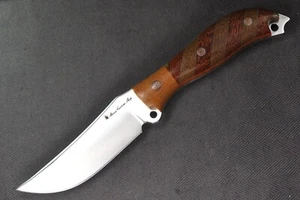 Busse Custom EMT Every Mean Trail .17" Satin INFI, Grexed Stacked Canvas Micarta - Picture 1 of 13