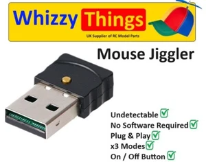 USB Mouse Jiggler Wiggler Mover Shaker USB Undetectable Windows Mac Linux - Picture 1 of 4
