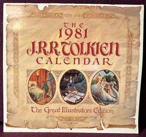 JRR Tolkien Vintage 1981 Calendar - Picture 1 of 18