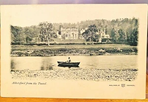 UK Postcard ABBOTSFORD River Tweed Sir Walter Scott Scotland Reliable Series B&W - Picture 1 of 2