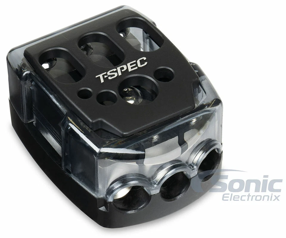 T-Spec V-DIST-PWR 1/0 - 8 AWG In 4 - 10 AWG Battery Terminal Distribution Block - Image 1 of 4
