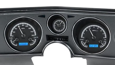 Dakota Digital 69 雪佛兰 Chevelle El Camino 模拟仪表和时钟 VHX-69C-CVA-K-B — 第 1/4 张图片