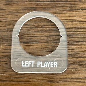 Plastic White Letter LEFT PLAYER Button Art ARCADE VIDEO GAME PART - Picture 1 of 1