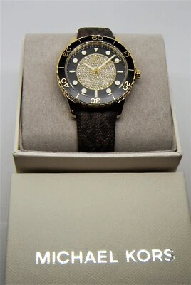 Michael Kors - Reloj de pasarela de gran tamaño para mujer - Dorado/Cristales - MK6979 - NUEVO CON ETIQUETAS - $275 Foto 1 de 4