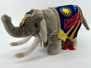 Ringling Bros Barnum Bailey 135th Edition Circus Elephant Plush Toy Blue Cape - Picture 1 of 11