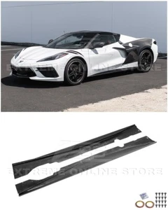 For 20-Up Corvette C8 | EOS Performance CARBON FIBER Side Skirt Rocker Panels - Picture 1 of 24