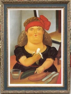 Art OIL PAINTING REPRO OF FERNANDO BOTERO Fat girl ON CANVAS 24"X36" - Picture 1 of 2