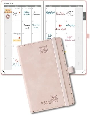 POPRUN Monthly Planner 2025-2026 (Pocket Size-4''x 6.25''  ) - 2 Year P - Image 1 of 4
