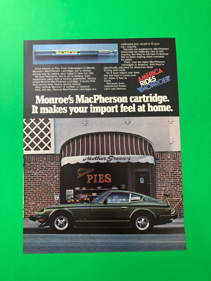 1976 DATSUN 260-Z 260 Z MONROE VINTAGE ORIGINAL PRINT AD ADVERTISEMENT PRINTED - Image 1 of 1