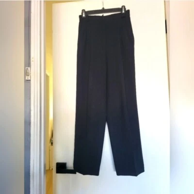 Calça Feminina Vintage Gianni Versace Preta 100% Lã Feita na Itália 8 - Imagem 1 de 4