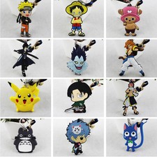 Anime Fans Cute Pinched Pvc Keychain Cartoon Keyring Death Note Fairy Tail Gift*