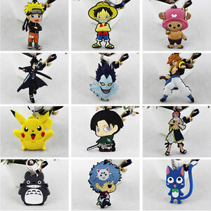 Anime Fans Cute Pinched Pvc Keychain Cartoon Keyring Death Note Fairy Tail Gift*