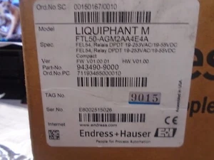SENSOR DE NIVEL ENDRESS + HAUSER FTL50-AGM2AA4E4A, -50C...+150C, 64 BAR NUEVO - Imagen 1 de 2