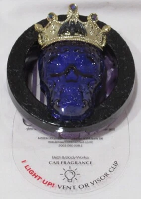 Clip visera ventilación fragancia coche Bath & Body Works Scentport LED CALAVERA CORONA Foto 1 de 2