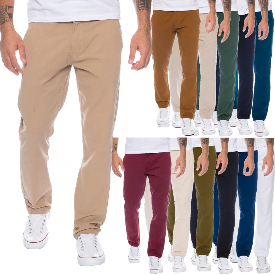 Rock Creek Herren Designer Chino Hose Regular Slim Chinohose W29-W40 NEU RC-390 - Bild 1 von 1