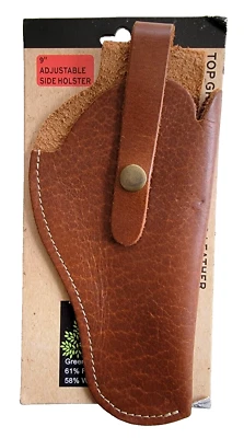 Saddle Mate Adjustable 9" Buffalo Leather Holster for Colt 1911, Glock 17, RH - Image 1 of 4