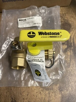 Webstone-Nibco.  3/4”. 3Pro-Pal Ball Drain, H-40613. Full Port Brass Valve - Image 1 of 3