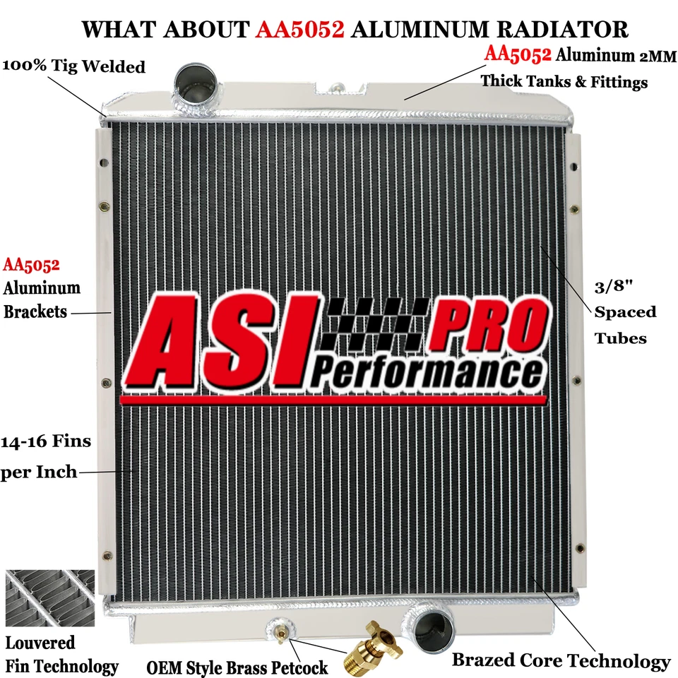Aluminum Radiator for 1997-2003 98 Mitsubishi Fuso FE639 FG649 3.9L I4 Diesel. - Image 1 of 4