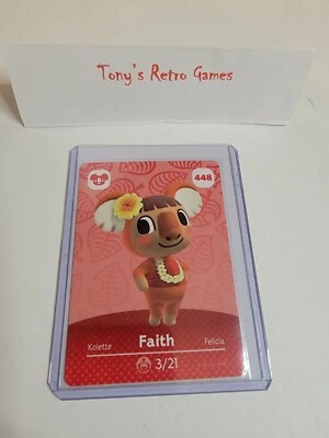 !SUPER SALE! FAITH # 448 Animal Crossing Amiibo Card SERIES 5 NINTENDO MINT!