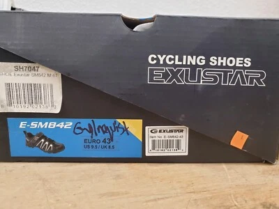 Zapatos de ciclismo - Negros - Exustar E-SM842 - Talla US:9.5 UK:8.5 - Nuevos Foto 1 de 4
