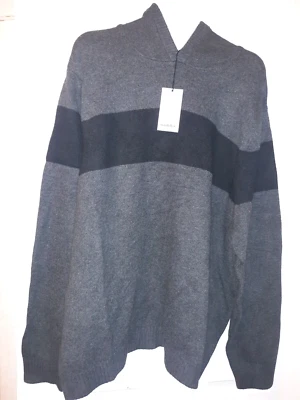 Suéter con capucha gris oscuro con rayas negras Goodfellow & Co. para hombre XXL 2XL Foto 1 de 2