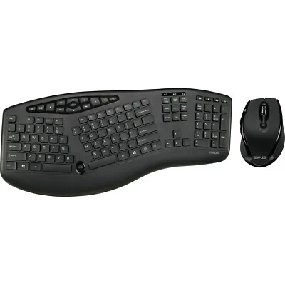 Staples Wireless Ergo Keyboard & Optical Mouse - 53231 - Image 1 of 4