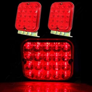 2x Kit de luces traseras rojas para remolque de 4,5" para freno RV barco camión señal de giro luz LED - Imagen 1 de 8