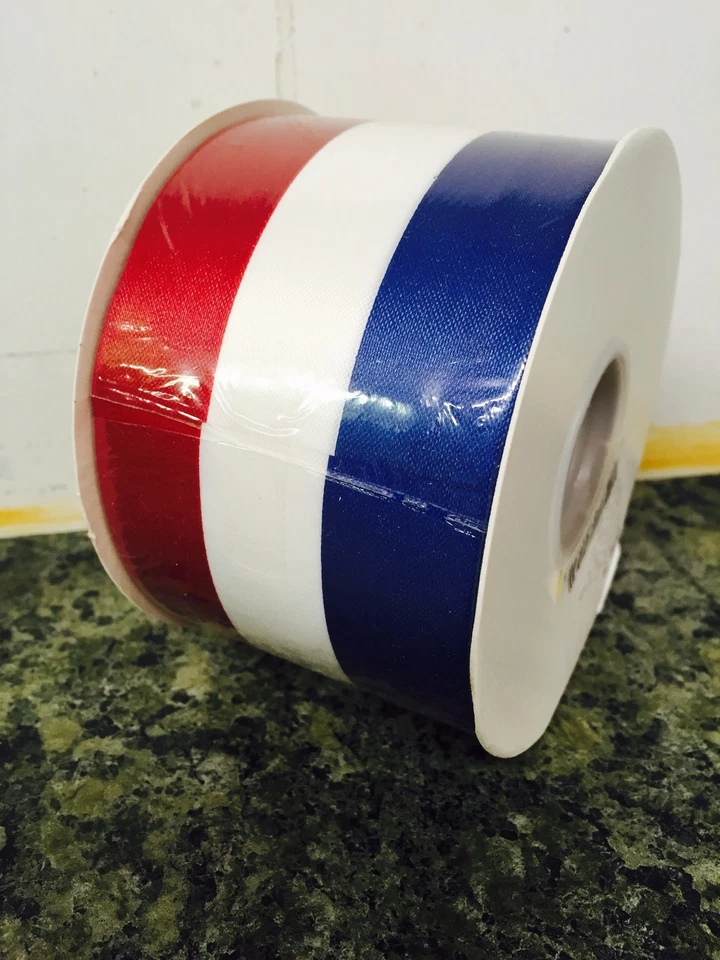 Fita poli Berwick tricolor 50 jard 2 3/4 "largura vermelha, branca e azul - Imagem 1 de 1