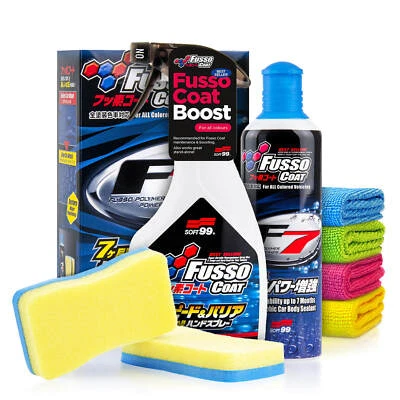 SHINY FREAKS Soft99 Fusso Coat F7 & Quick Detailer Sellado Cuidado Coche Cera Brillo Set