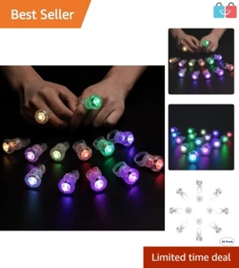 Flashing LED Diamond Glow Rings - 60 Pack for Birthdays and Bachelorette Parties - Picture 1 of 11