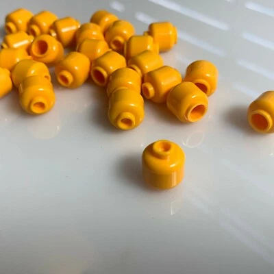 25 por lote NUEVO LEGO Llama Naranja Amarillento 1x1 Mini Cabeza (3626/6201587) Foto 1 de 3