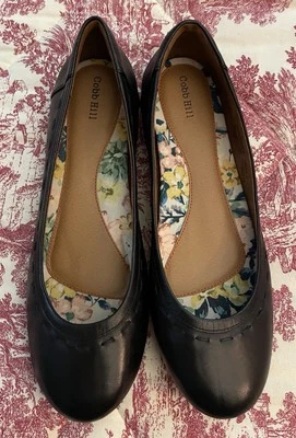 Cobb Hill бирюзовый темно кожаный балетки поскользнуться на женский размер 9,5 удобный + - Изображение 1 из 4