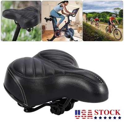 Almohadilla de gel de aire súper suave para asiento de bicicleta - Sillín ancho cómodo para ciclistas Big Bum Foto 1 de 4