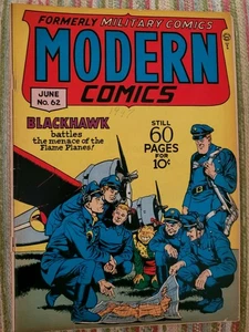 Modern Comics #62 BLACKHAWK vs Flame Planes! Vintage Golden Age Comic Book~ Fair - Picture 1 of 6