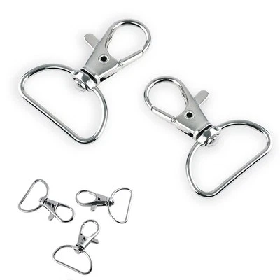 30 Pack 1 Inch Metal Swivel Clasp Snap Hooks D Rings Lobster Claw Clasps - Image 1 of 4