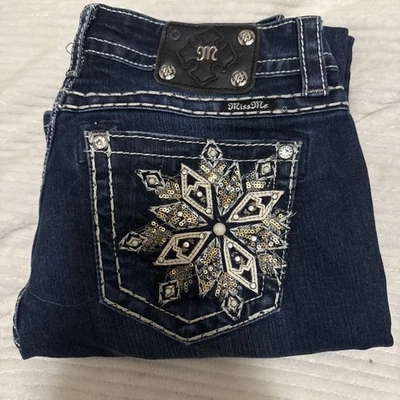 MISS ME JEANS Talla 32 Estilo Bota Tiro Medio MP70958V Pre-amado Foto 1 de 4