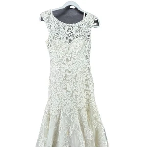 Allure romance Wedding Dress ivory For material Repurposing Cosplay Costume Lace - Picture 1 of 21