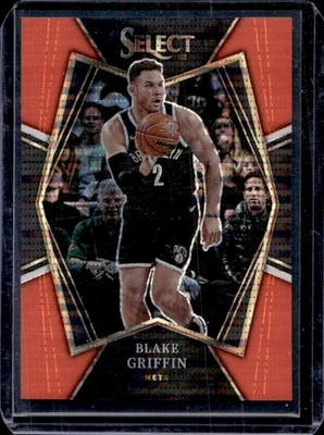 2021–22 Select Blake Griffin неоново-оранжевый Pulsar Prizm FOTL Premier No2/15 сетки - Изображение 1 из 2