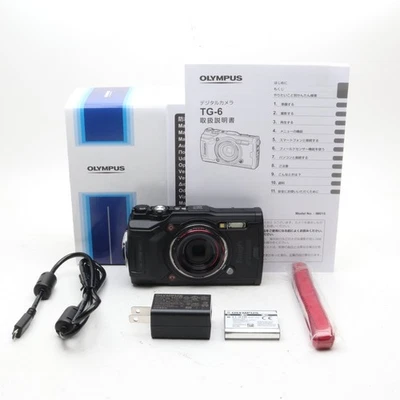 [Top Mint/W/SC:140]  OLYMPUS Tough TG-6 Compact Digital Camera Black from Japan - Image 1 of 4