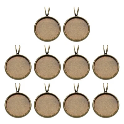 20 PCS 10mm DIY Time Bezel Tray Pendant -shaped Hanging Ring Tray - Image 1 of 4