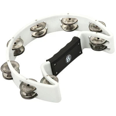 Tambourin Bounce White Handheld Tambourin Hand Schellenring Schellenkranz Percus - Bild 1 von 2